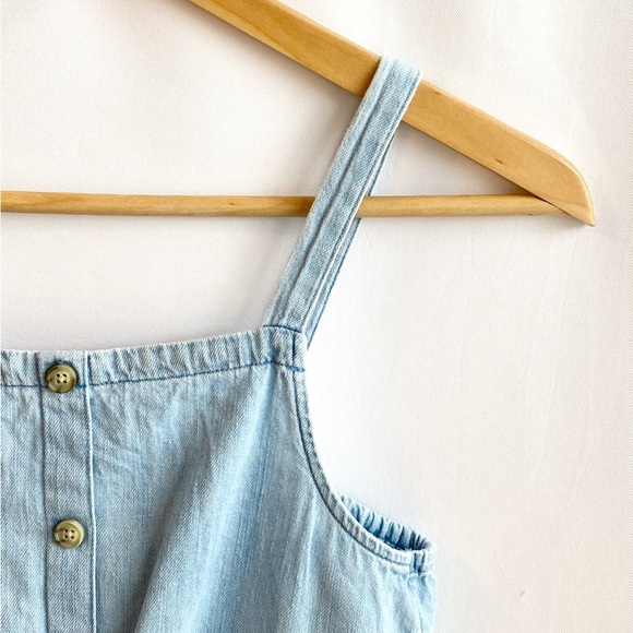 Old Navy Other - Old Navy Girls Chambray Romper Size 14–16 | Button Front Tie Waist